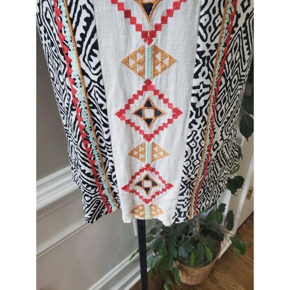 THML Womens Multicolor Polyester Round Neck Sleeveless Knee Length Dress Size S - Picture 4 of 10